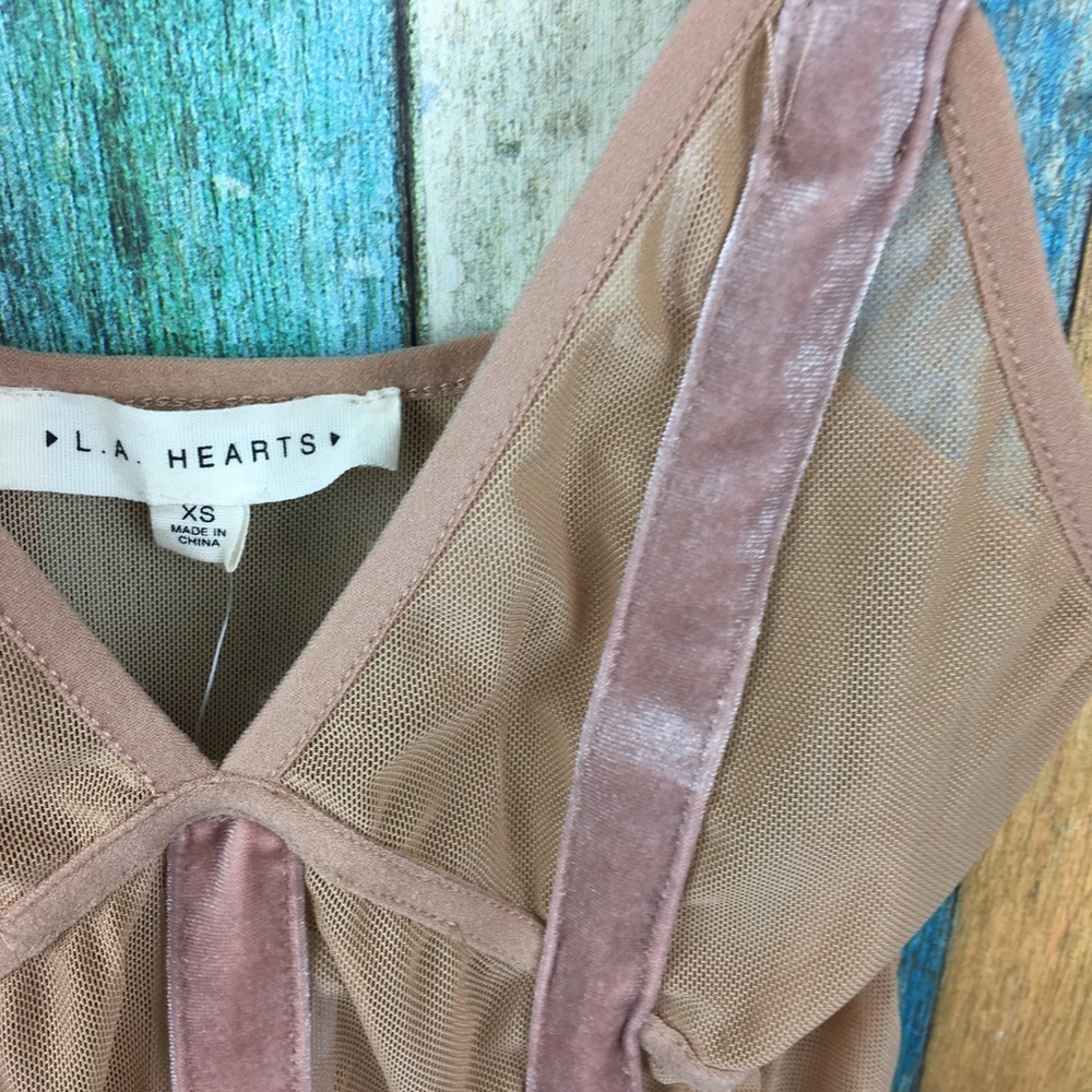NWT PacSun Beige Sheer Bodysuit XS - Picture 2 of 5
